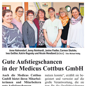 Presseartikel über die Senioren Pflege & Betreuung MEDICUS COTTBUS